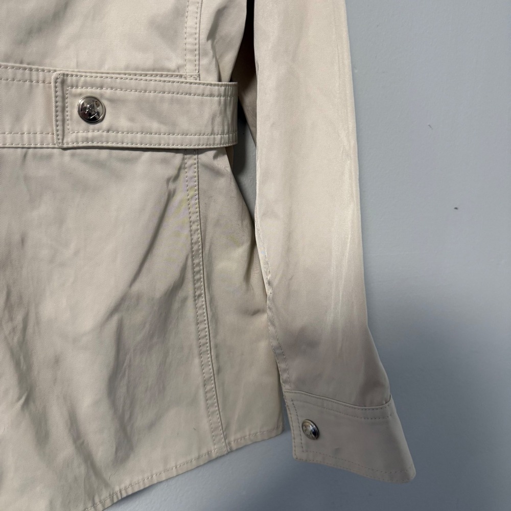 Chicos Utility Jacket Beige Button Snap Pocket Co… - image 6